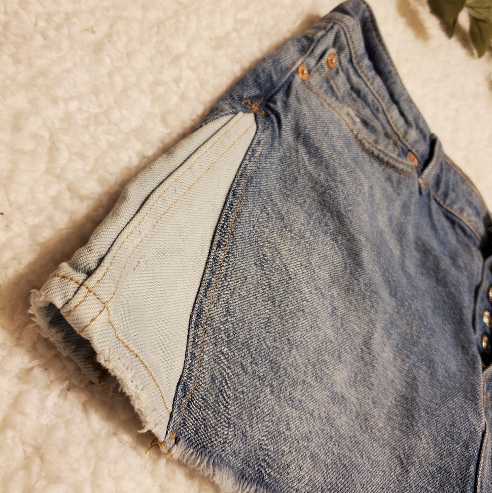 We The Free Denim Patchwork Mini Skirt - Picture 3 of 5